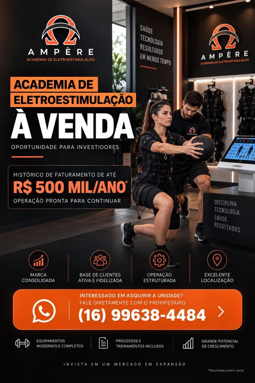 VENDO ACADEMIA DE ELETROESTIMULAÇÃO