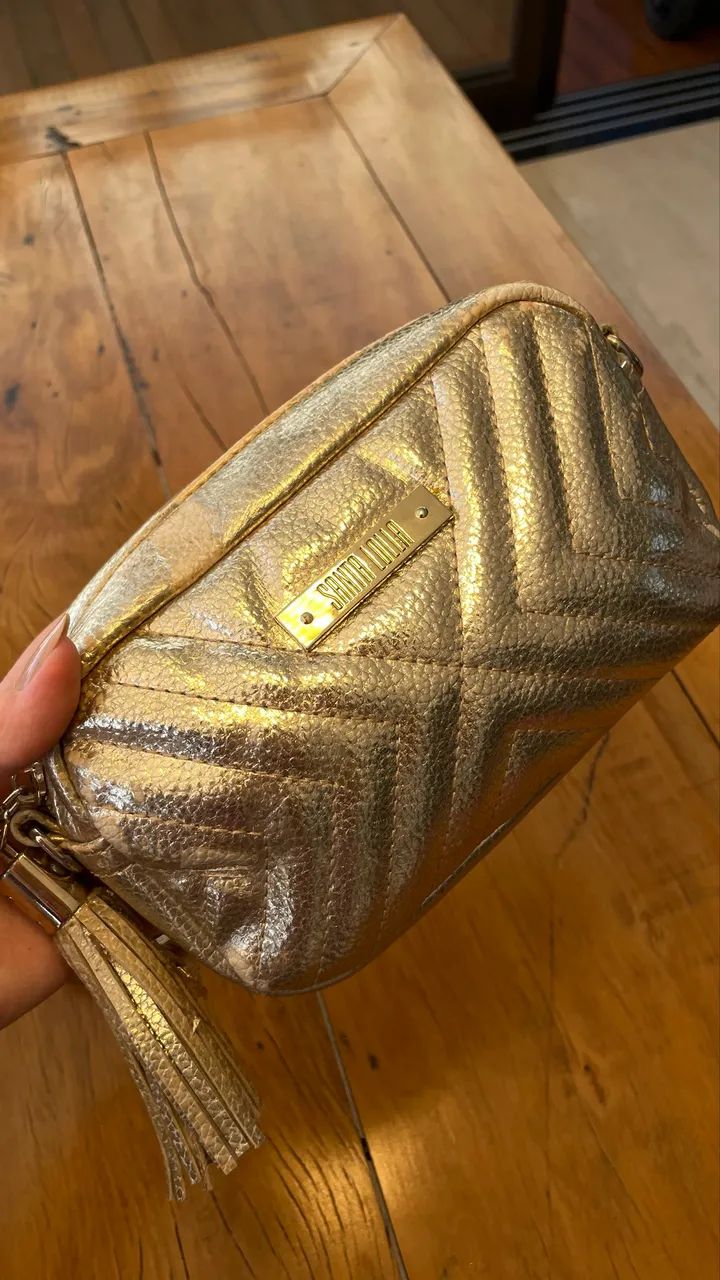 bolsa dourada santa lolla - Foto 2