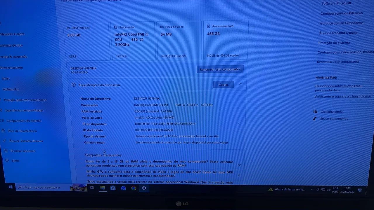 Computador e Tv Smart Lg 42plg - Foto 3