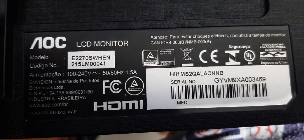 Monitor AOC 22" Led IPS Full Hd 1920 x 1080 Com Hdmi e Vga - Foto 3