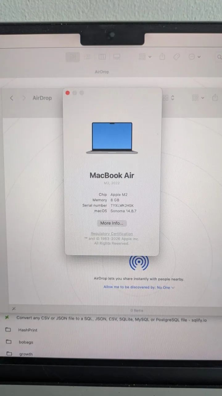 MACBOOK AIR M2- 8GB / 256 SSD - Foto 2