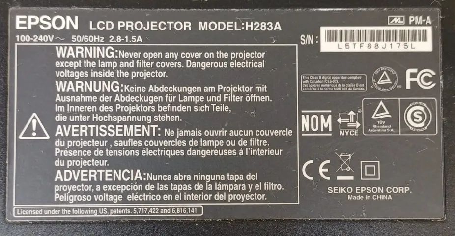 EPSON LCD PROJETOR H283A - USADO - Foto 3