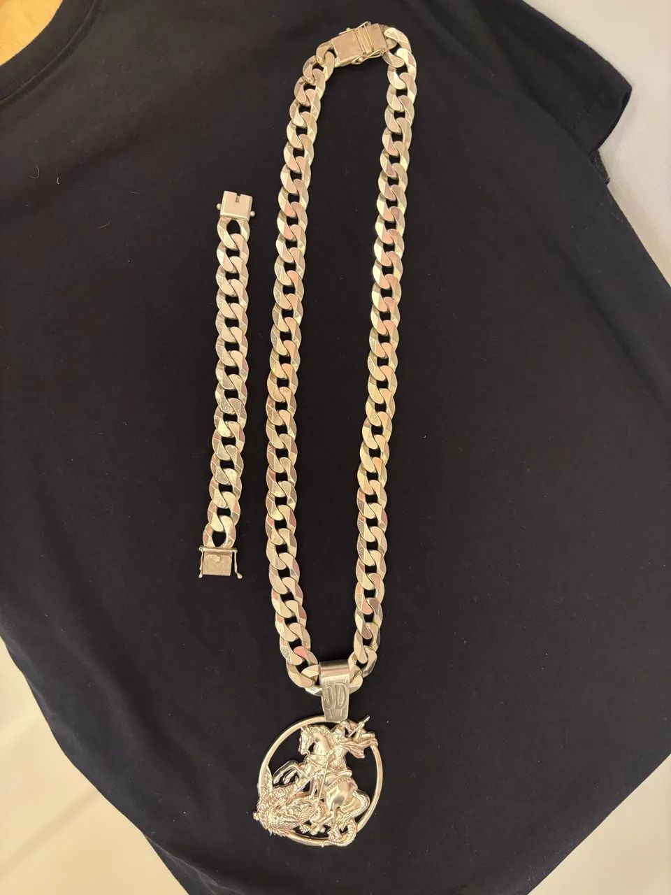CONJUNTO PRATA 18MM + PINGENTE