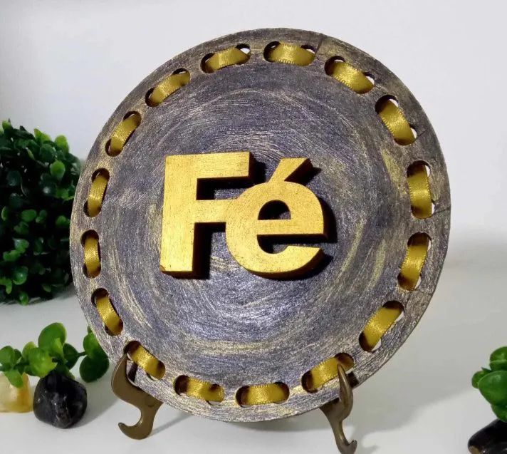 Presente Placa Decorativo Fé 