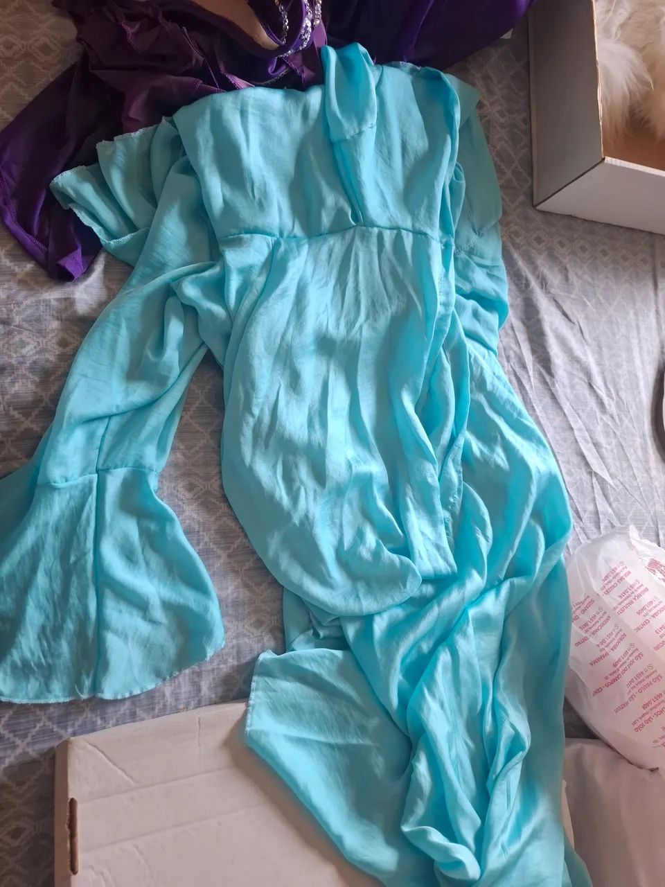 Lindo Kit Traje de dança do Ventre ou árabe, lenço e túnica com touca - Foto 4