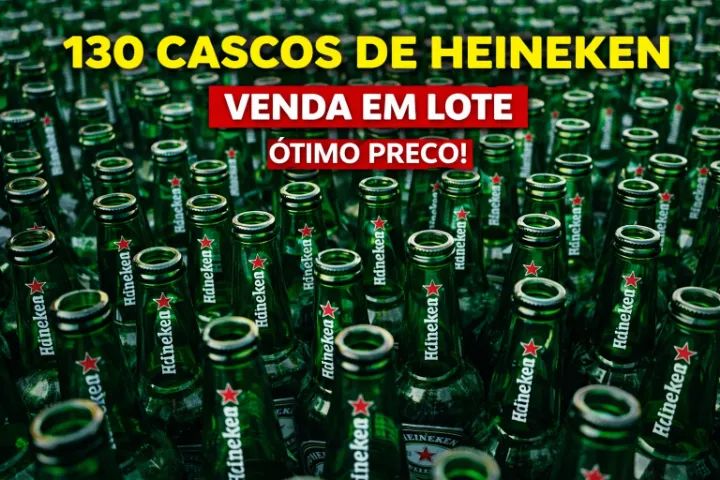 ? 130 cascos vazios Heineken - LOTE COMPLETO | OPORTUNIDADE
