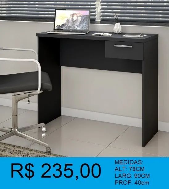 ESCRIVANINHA - COM 1 GAVETA - OTIMA QUALIDADE= PRONTA ENTREGA - Foto 2