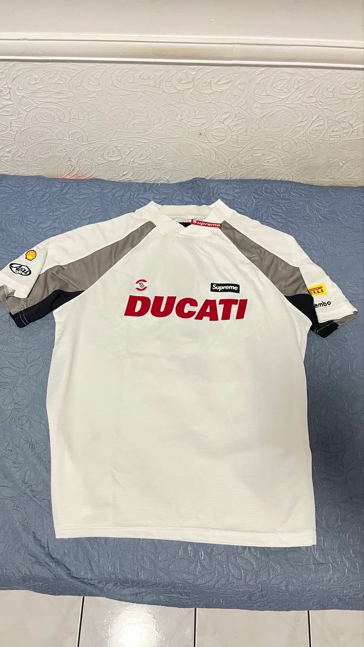 Ducati x Supreme Camiseta Soccer Jersey White - Roupas Esportivas