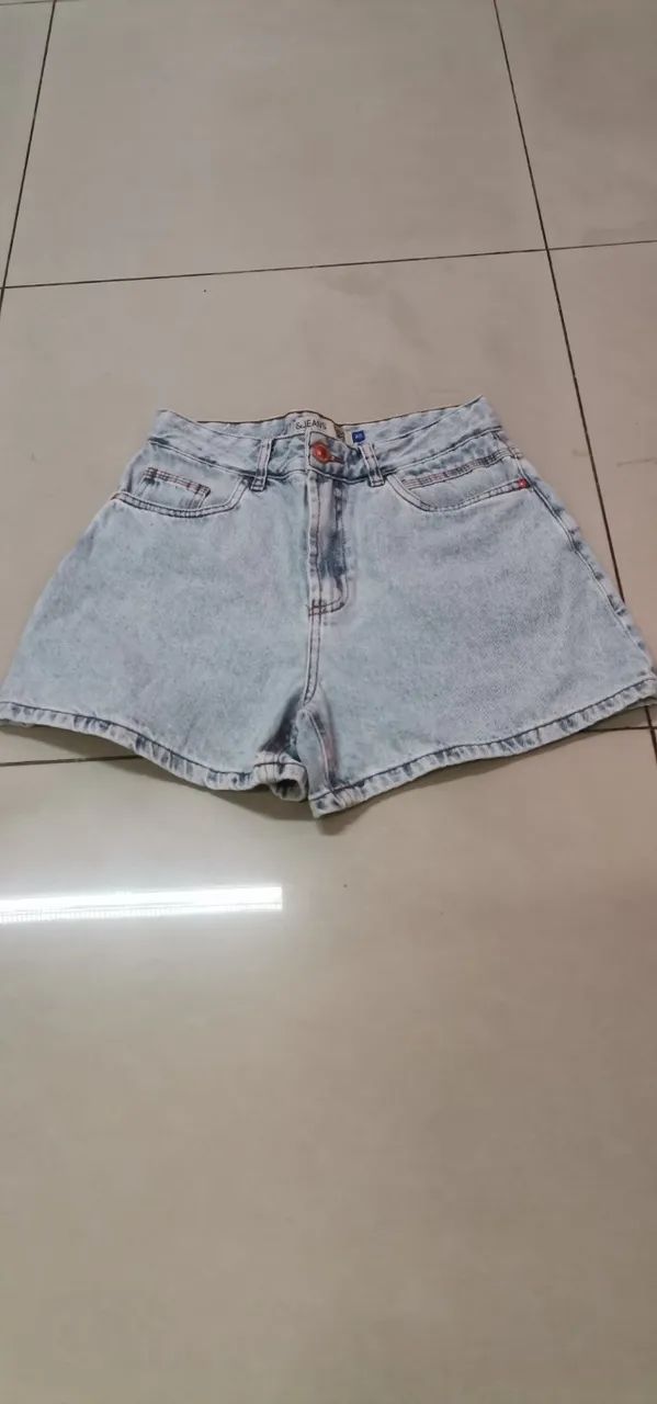 Conj Bermuda Jeans e Top Estampado - Foto 3