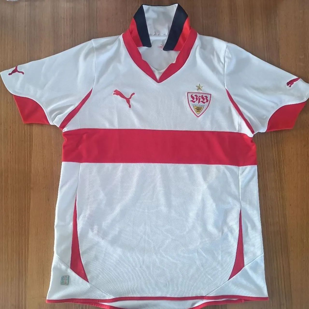 Camisa Original 2010 2011 VfB Stuttgart Alemanha Puma Branca