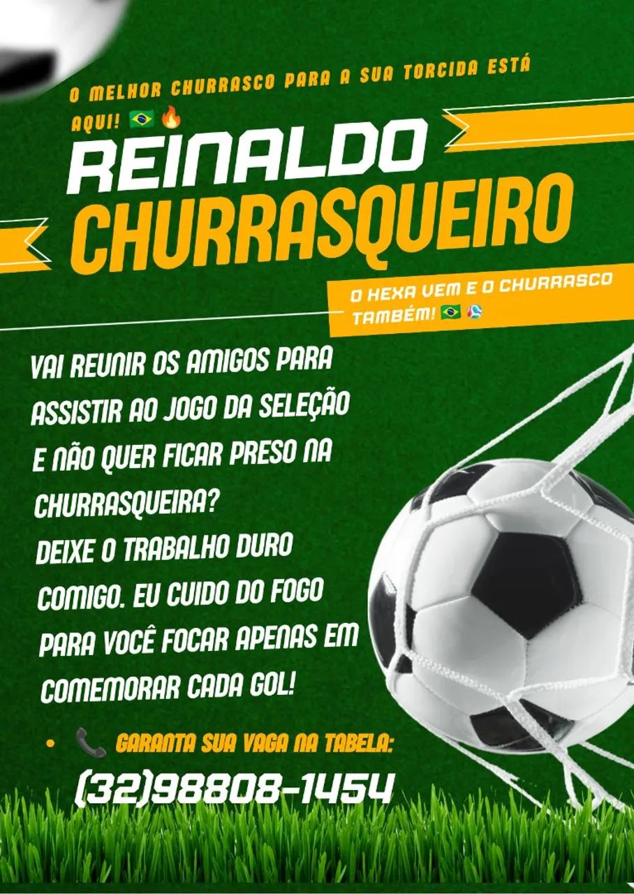 Churrasqueiro Profissional para festas e eventos 