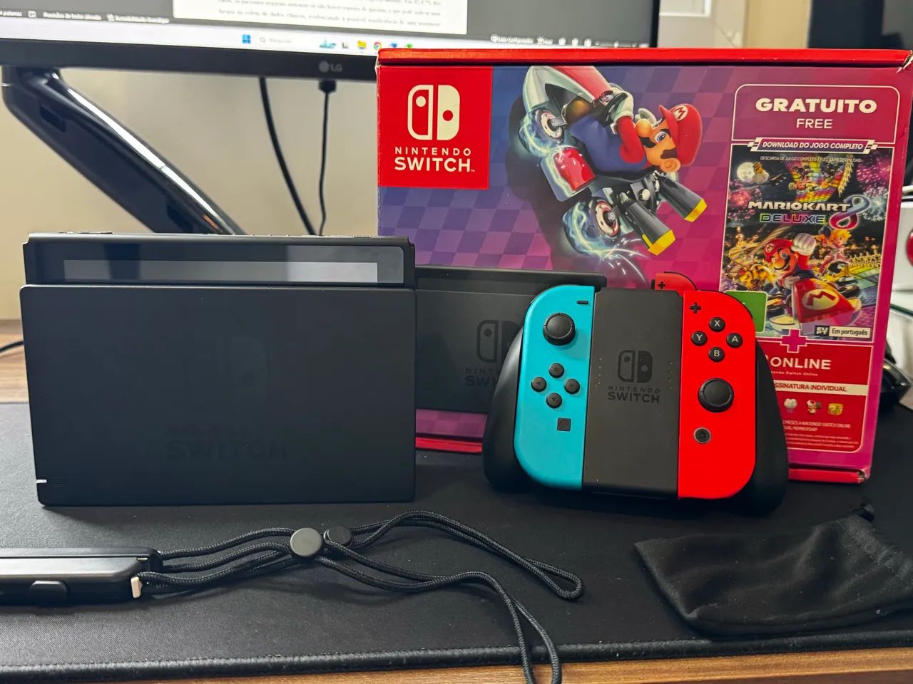 Nintendo Switch V2 + MicroSD 128GB - Completo na Caixa - Foto 4