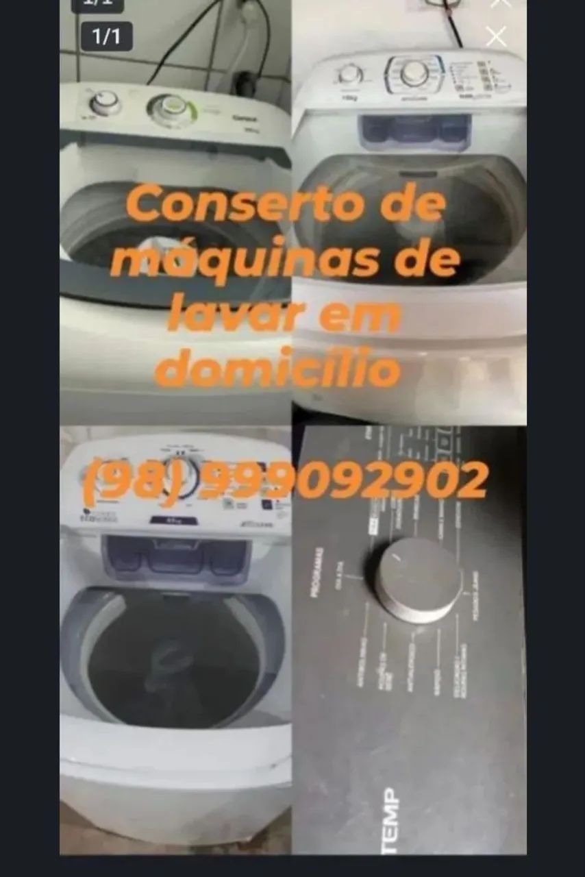 Conserto sua máquina de lavar em domicílio 
