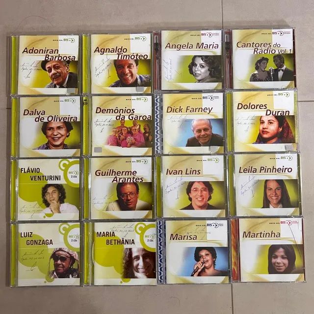 Combo 25 CDs Coleção Bis MPB, Bossa Nova e Cantores do Rádio (CDs