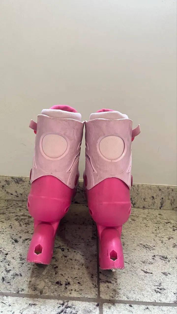 Patins Rosa Ajustável  - Foto 2