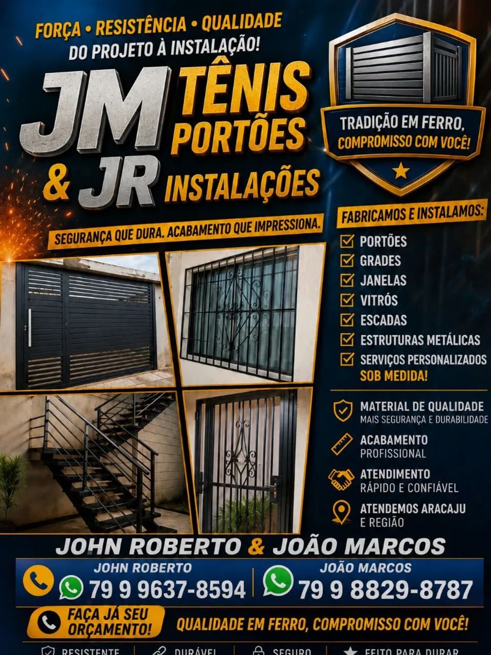 Soldador, instalações de portas e janelas 