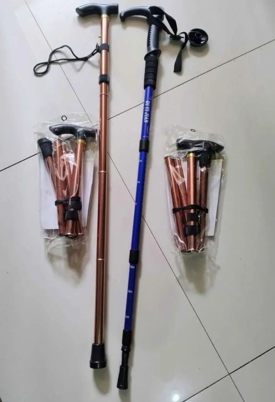 Bengala regulável e dobrável