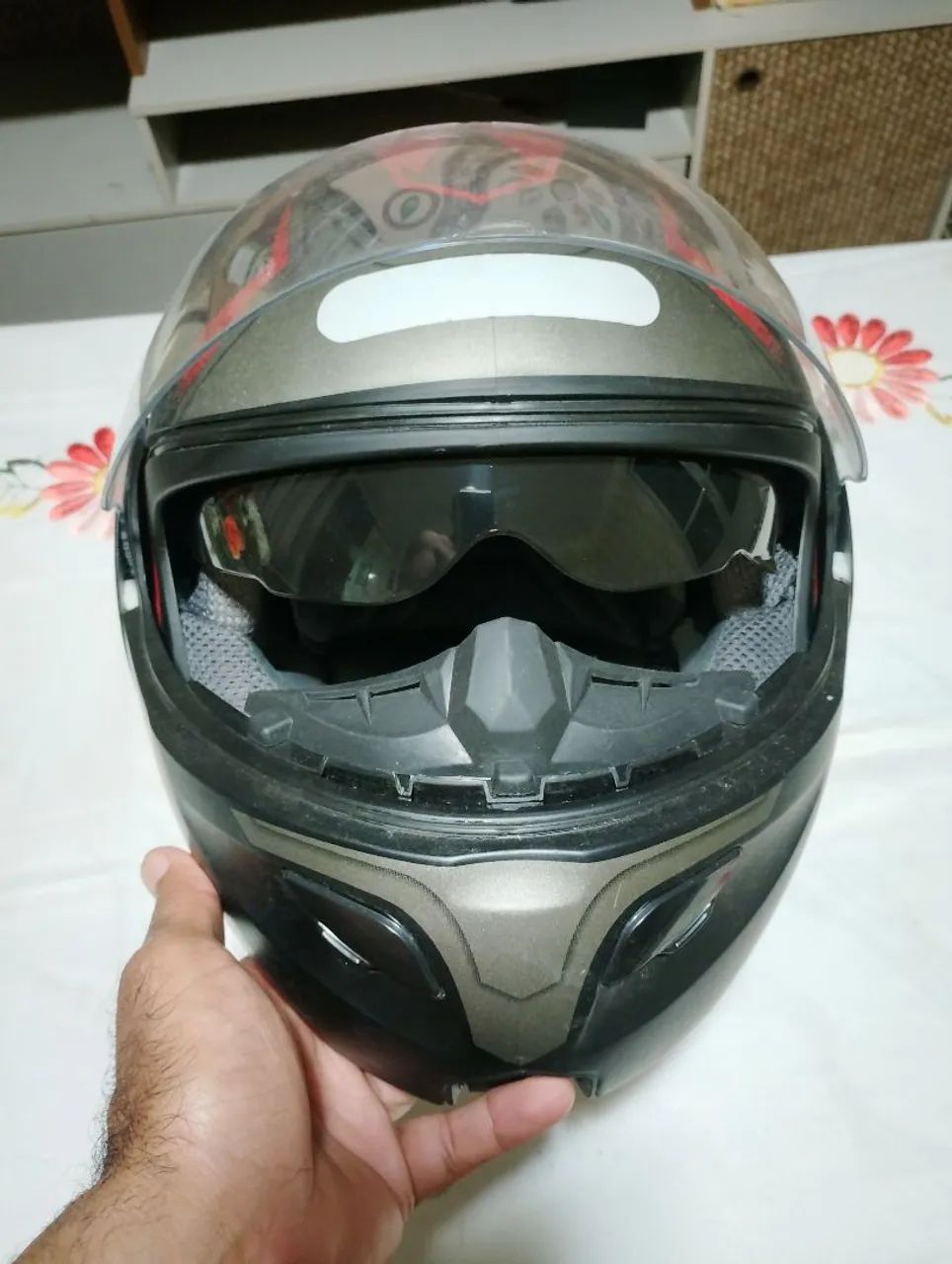 Capacete de moto marca ATTACK praticamente zero  - Foto 5