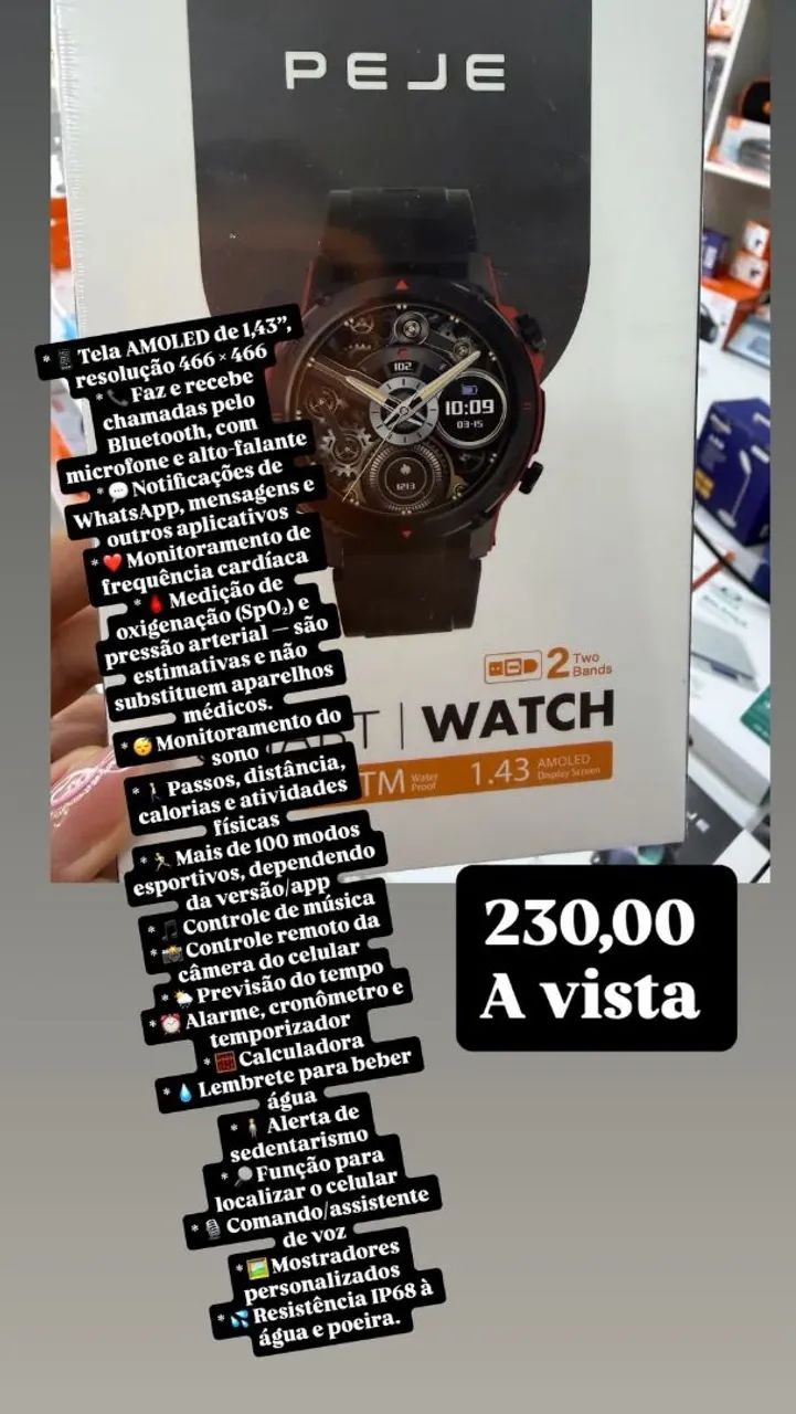 Relógio inteligente peje  - Foto 2