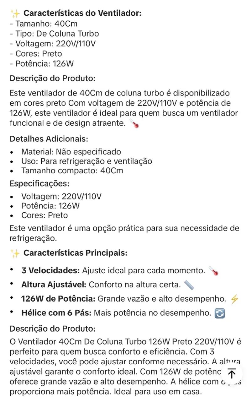 Ventilador de coluna  - Foto 2