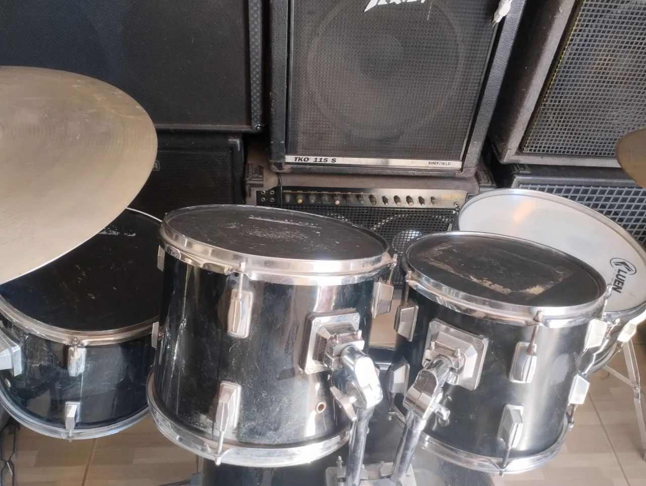 Bateria completa com banco  - Foto 2