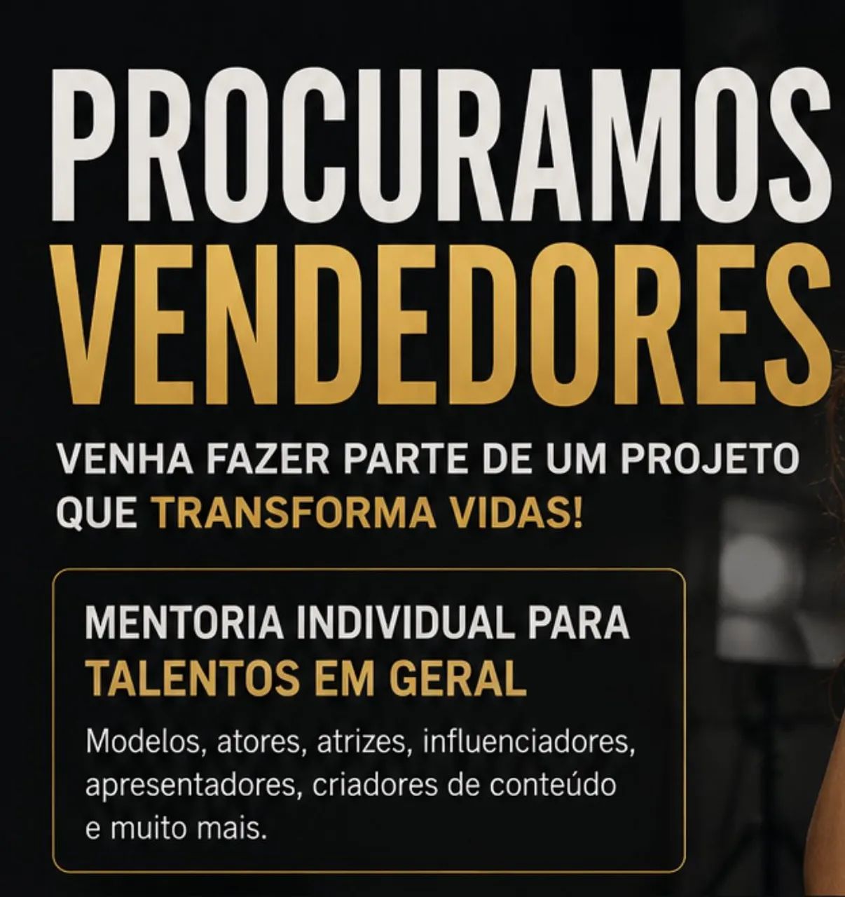 Procuramos vendedores 