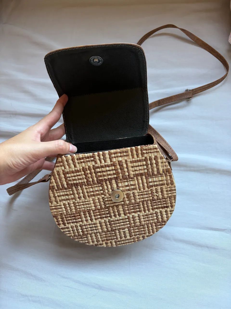Bolsa bege redonda  - Foto 2