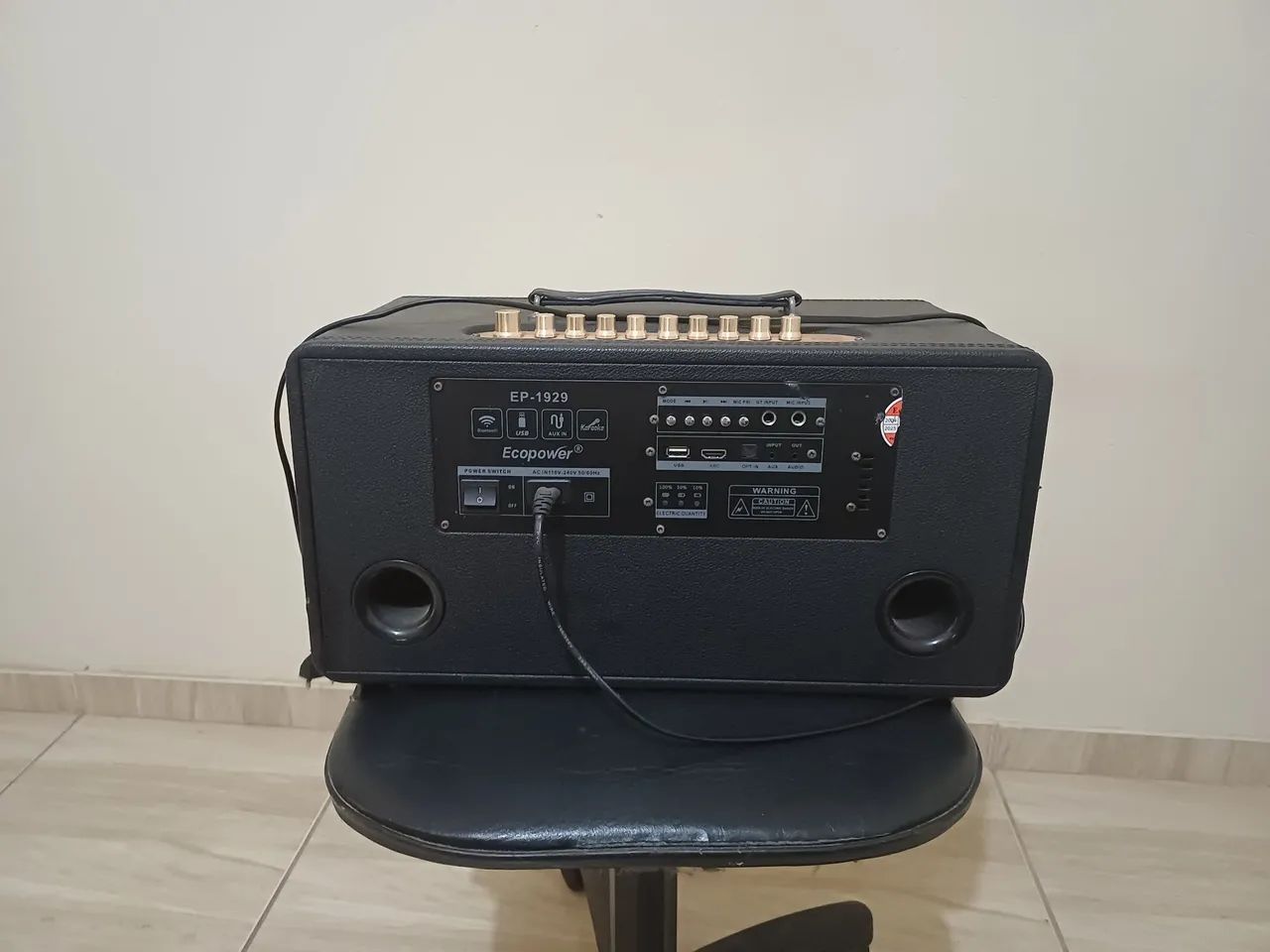 Caixa De Som Ecopower Ep-1929 Bluetooth Preta  - Foto 2