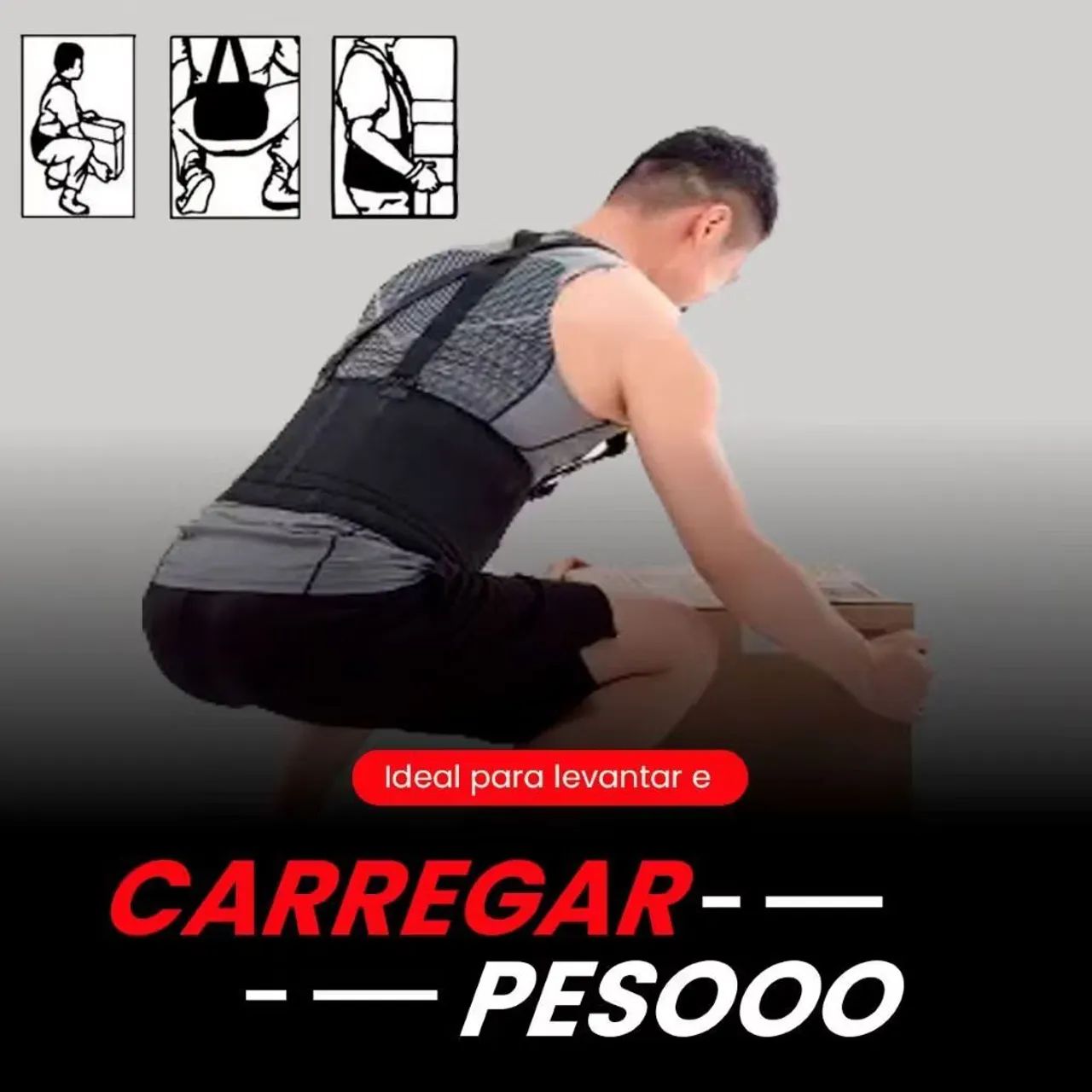Cinta Lombar Ergonômica para Proteção da Coluna Postural - Foto 2