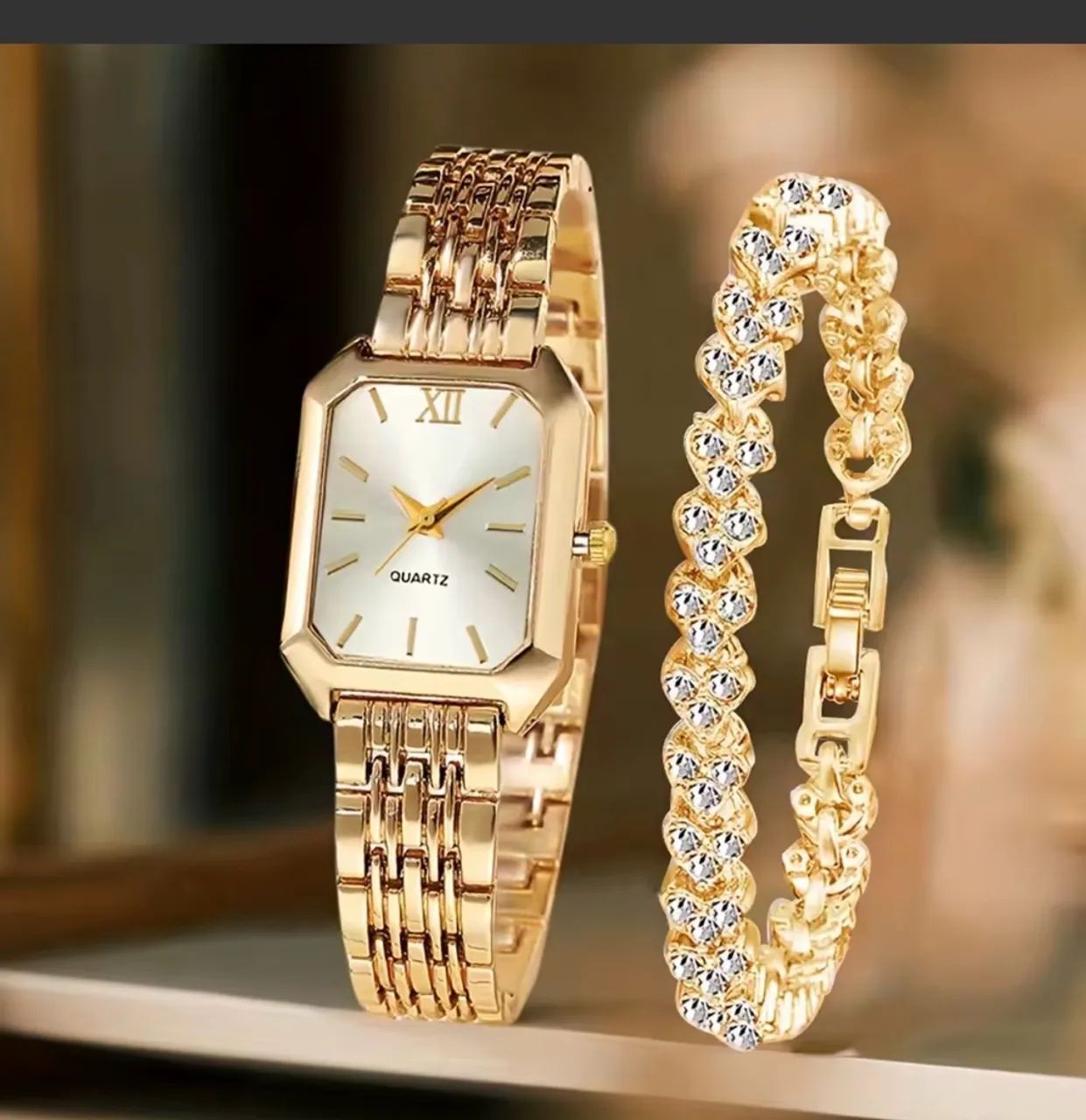 Relógio feminino com pulseira 
