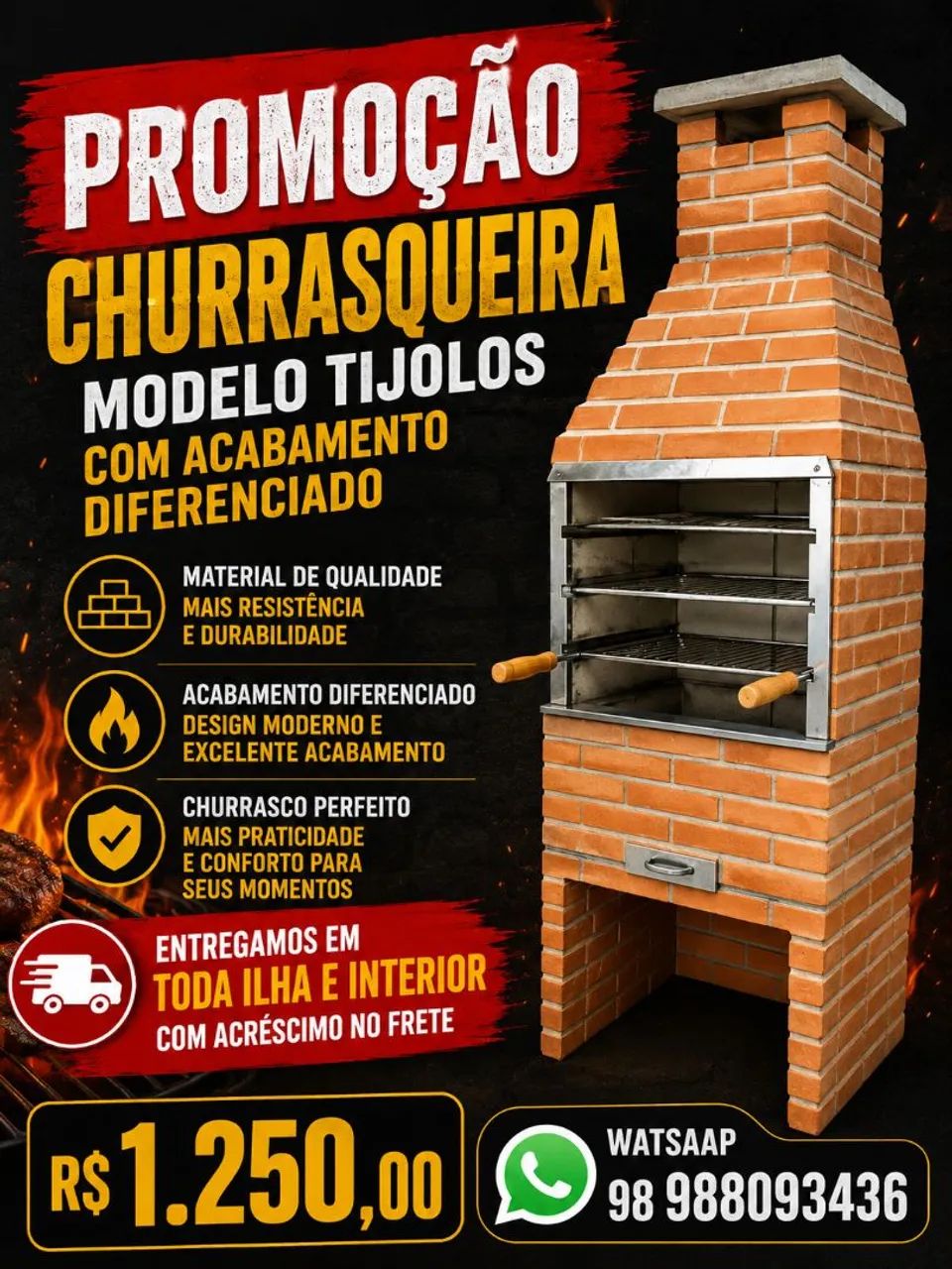 CHURRASQUEIRA COM MUITAS VANTAGENS  - Foto 2