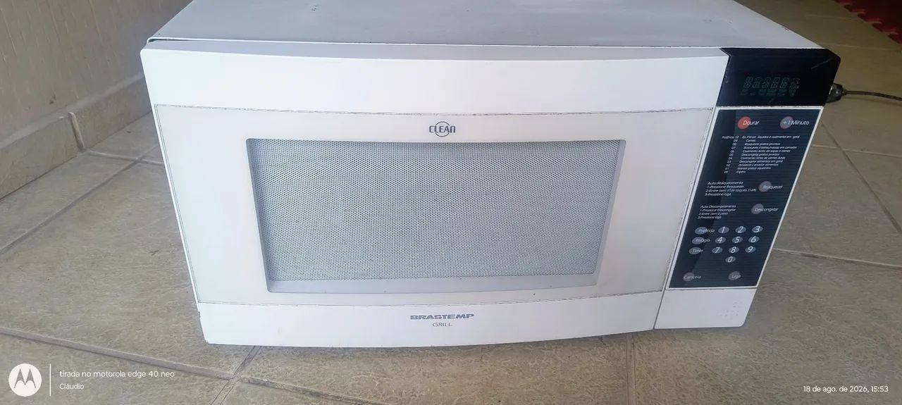 vendo microondas Brastemp, funcionando perfeitamente,com grill 34litros  - Foto 4