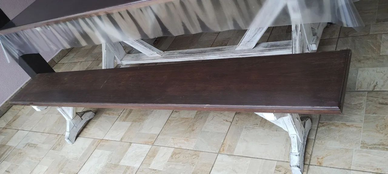Mesa madeira maciça churrasqueira - Foto 3