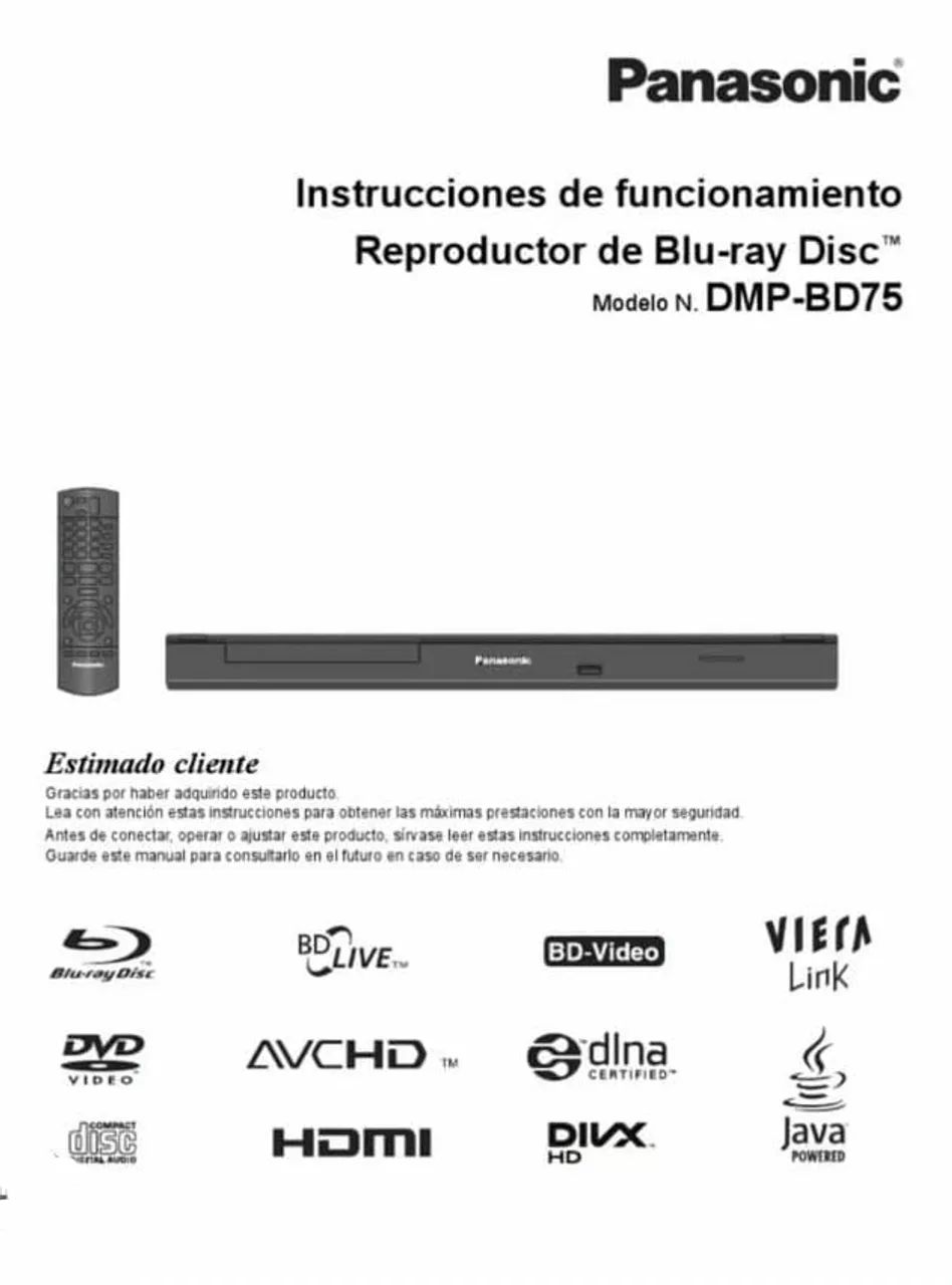 Super Bluray Panasonic DMP-BD75 com controle - Foto 3