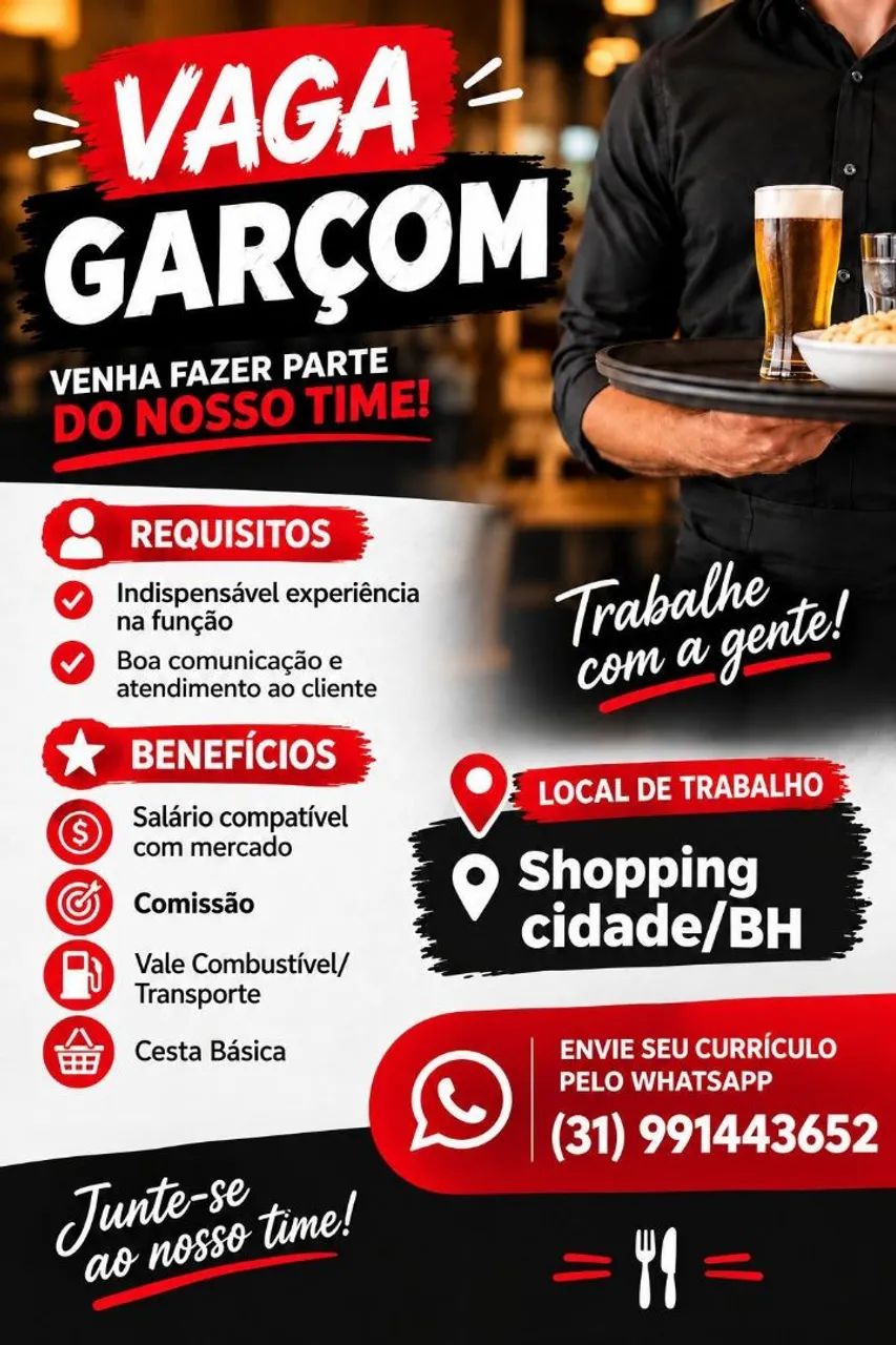 Vaga garçom 