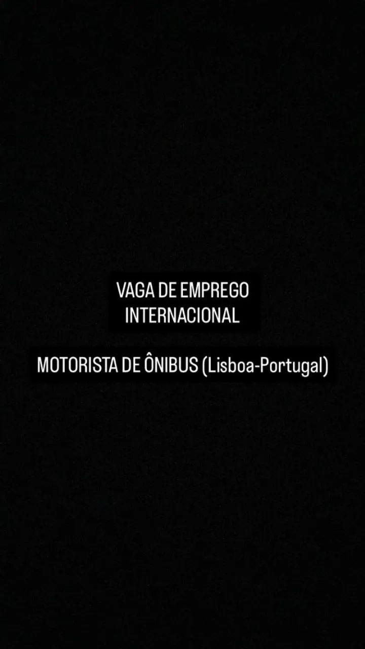 Vaga Internacional - Motorista de Ônibus (Lisboa - Portugal) 