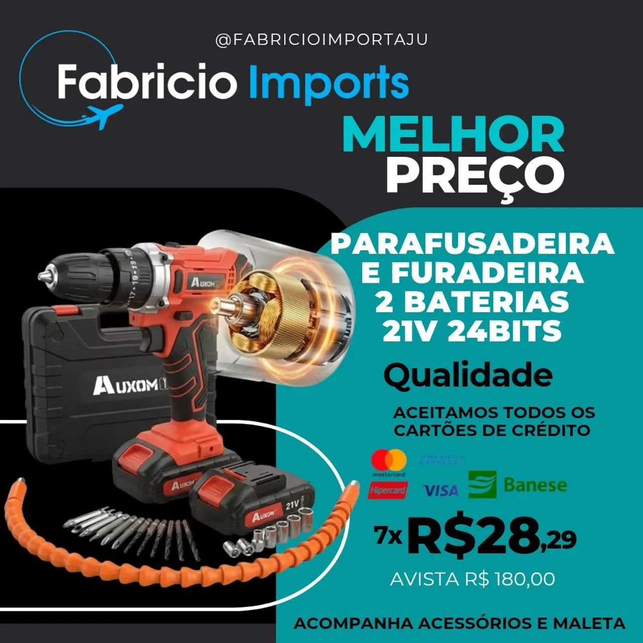 PARAFUSADEIRA 21V COM MALETA