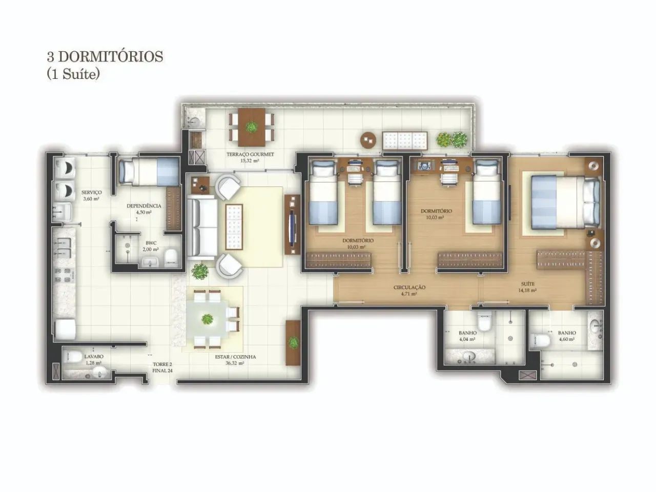 Imóvel para venda possui 122 metros quadrados com 4 quartos em Itacorubi - Florianópolis - - Foto 3