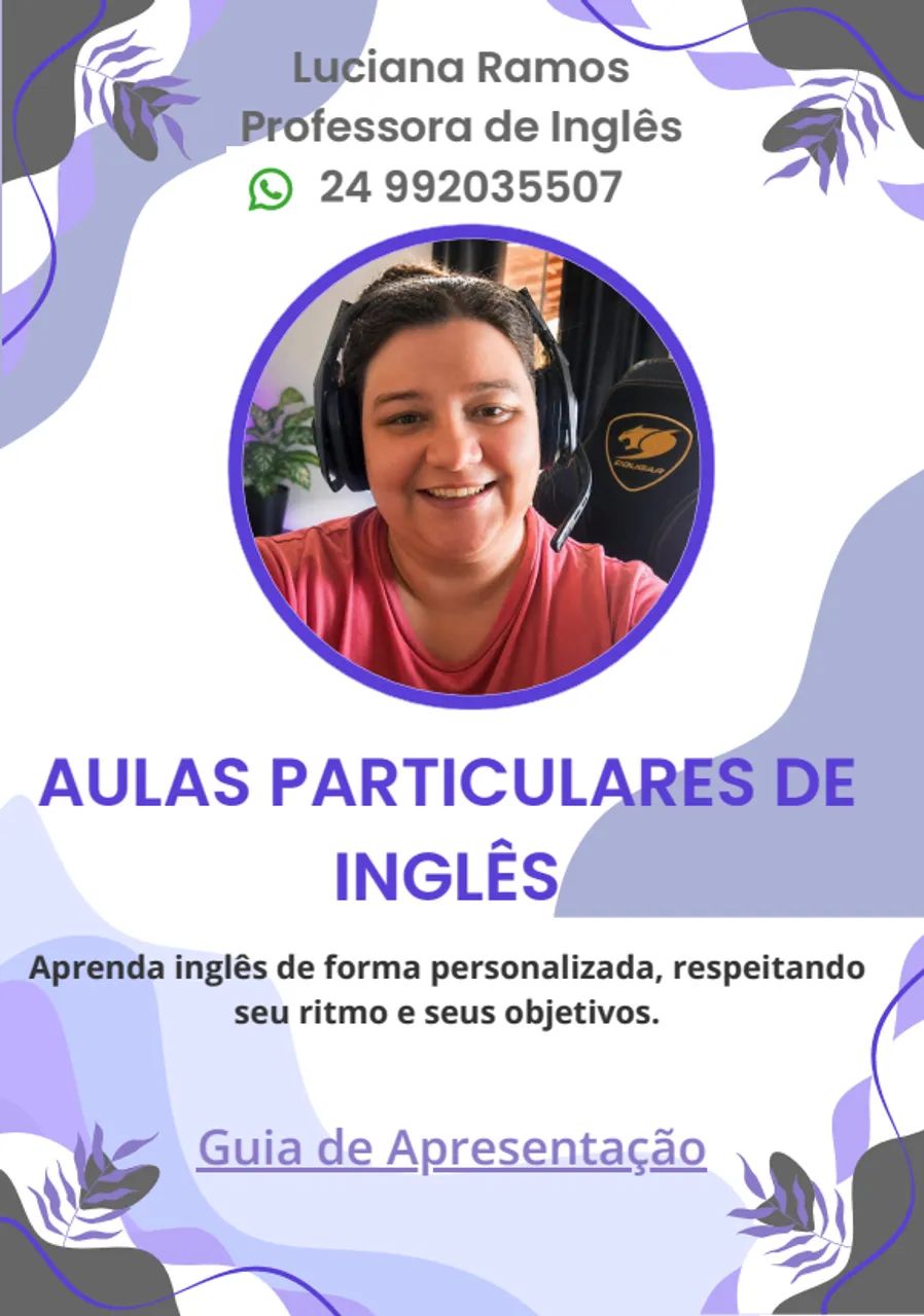 Aula/Curso Particular de Inglês Online