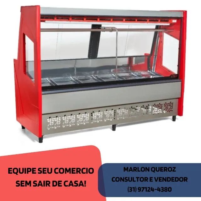 Balcão de Açougue 2M Vermelho Polar 220V 