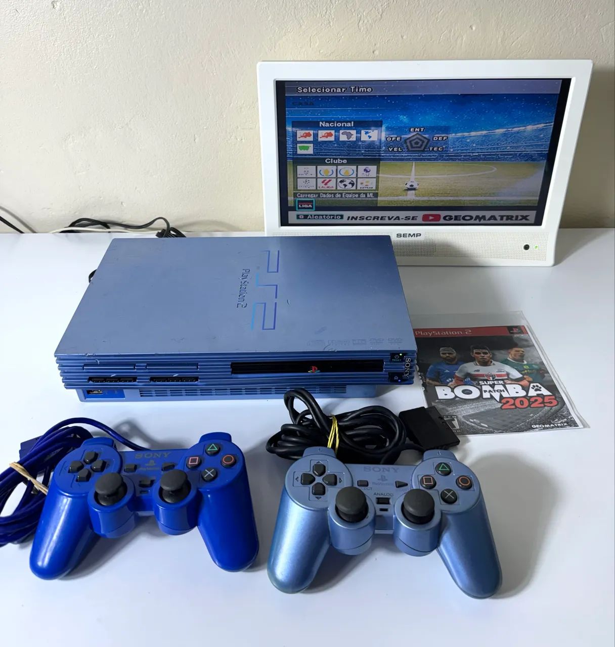 PlayStation 2 acqua blue 