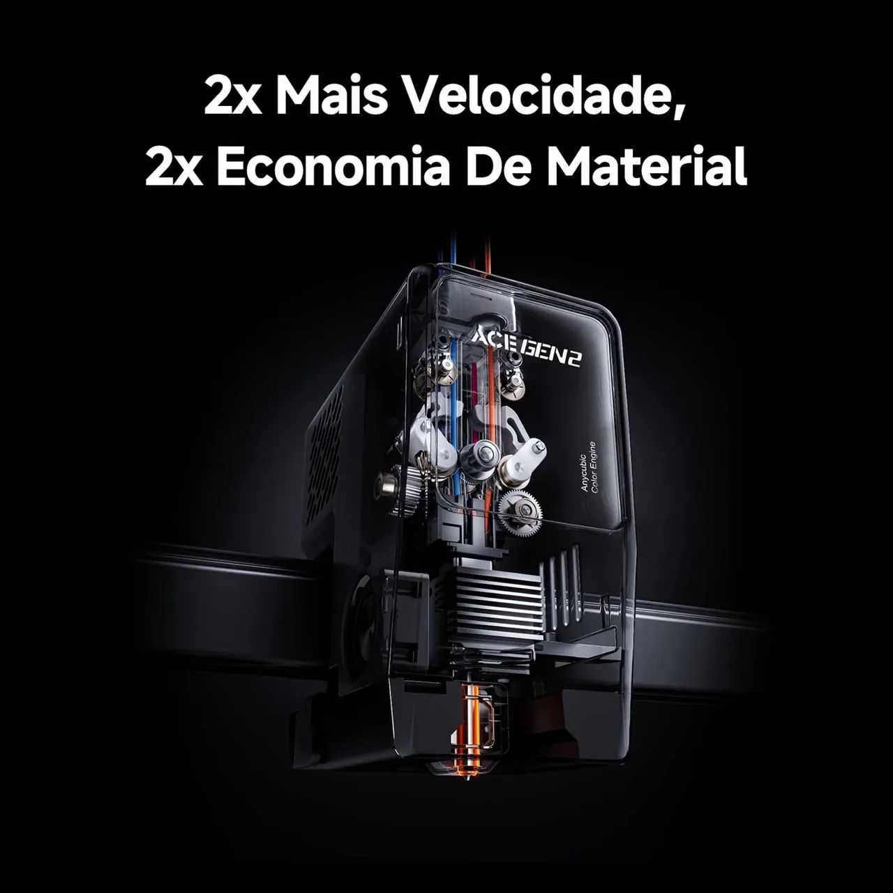 Impressora 3D Anycubic Kobra X Combo - Multicolorida com menos desperdício - Foto 4