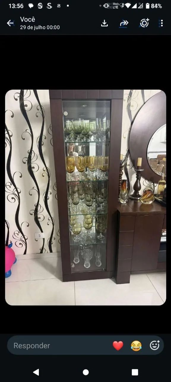 Conjunto Cristaleira Buffet com espelho - Foto 3