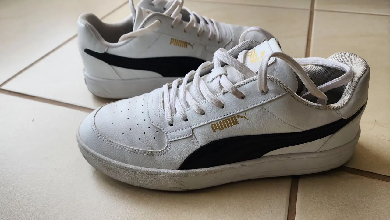Tenis Puma 41 couro branco - Foto 3