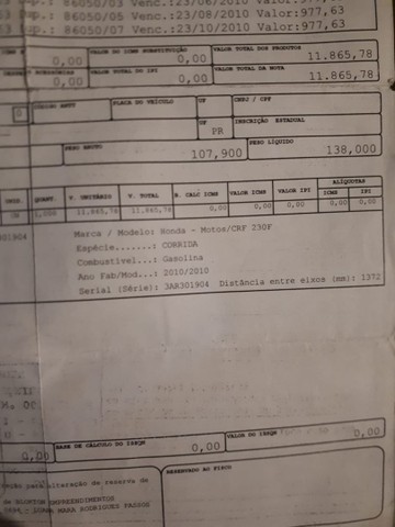 CG 125 96 MOTOR 230CC COM NOTA