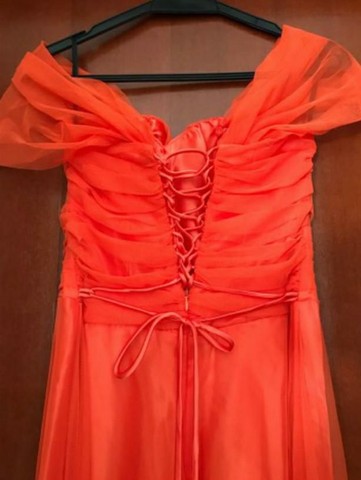 Vestido de festa laranja