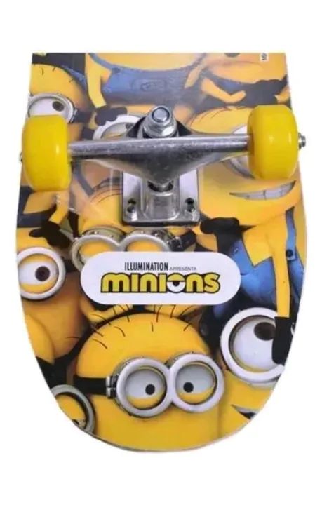 Skate sakateboard minions ricbrinq infantil grupo amarelo - Foto 2