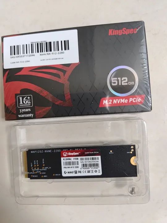 SSD M.2 Nmve 512gb 3400mb/s