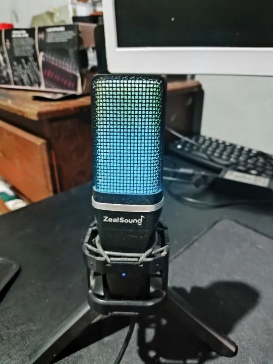 Microfone RGB + tripé + braço articulado - Foto 4