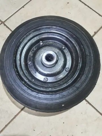 Roda Maciça 335x80 Com Rolamento de Rolete Capacidade 250kg - Foto 3